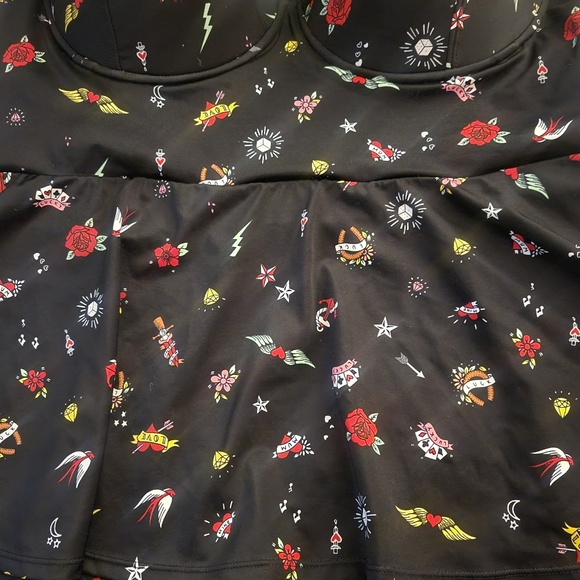 Torrid Black Floral Bikini - Picture 4 of 8